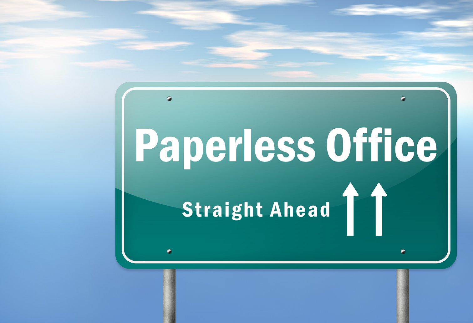 Highway Signpost "Paperless Office"